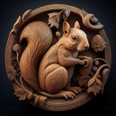 3D model squirrel (STL)